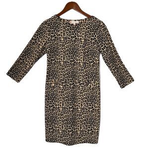 Jude Connally Dress Women XS Leopard Stretch USA Fitted Sabine Classic Polished
